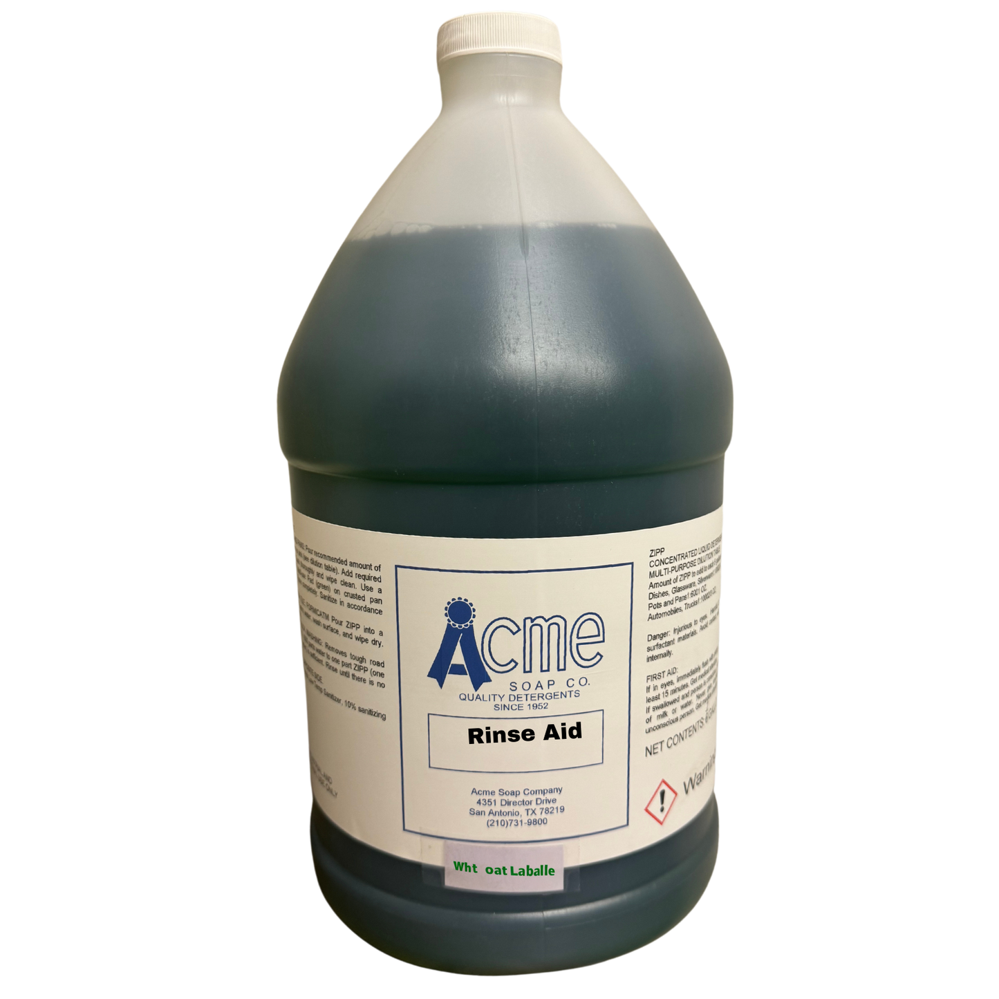 Rinse Additive- commercial dish machine rinsing additive