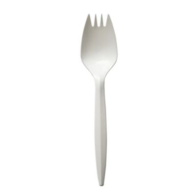 Mediumweight Polypropylene Cutlery, Spork, 1,000/Carton Color - Black or White