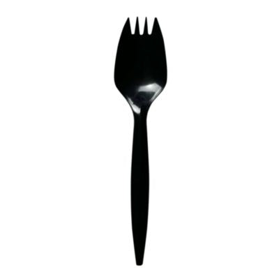 Mediumweight Polypropylene Cutlery, Spork, 1,000/Carton Color - Black or White
