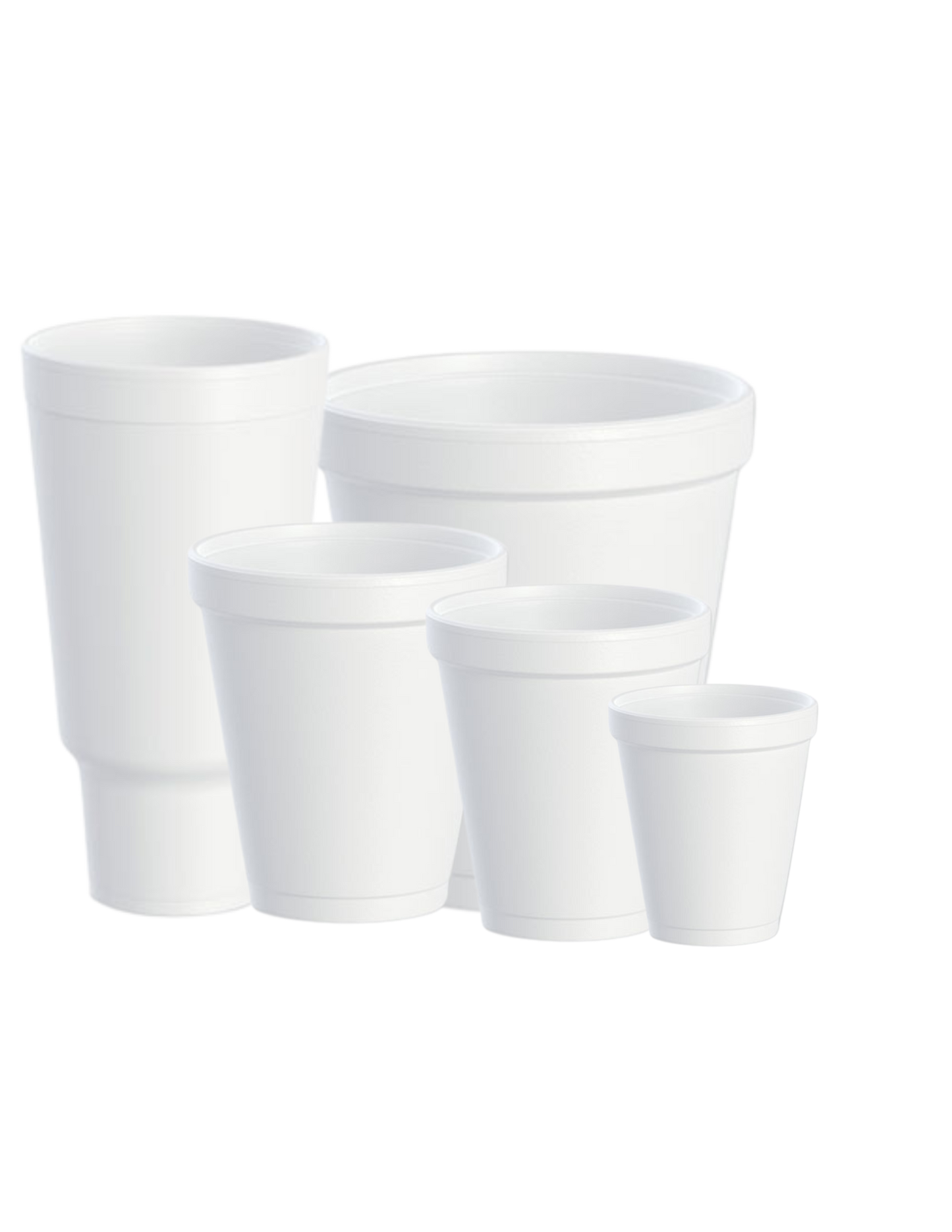 Foam Drink Cups Sizes 6oz - 44 oz