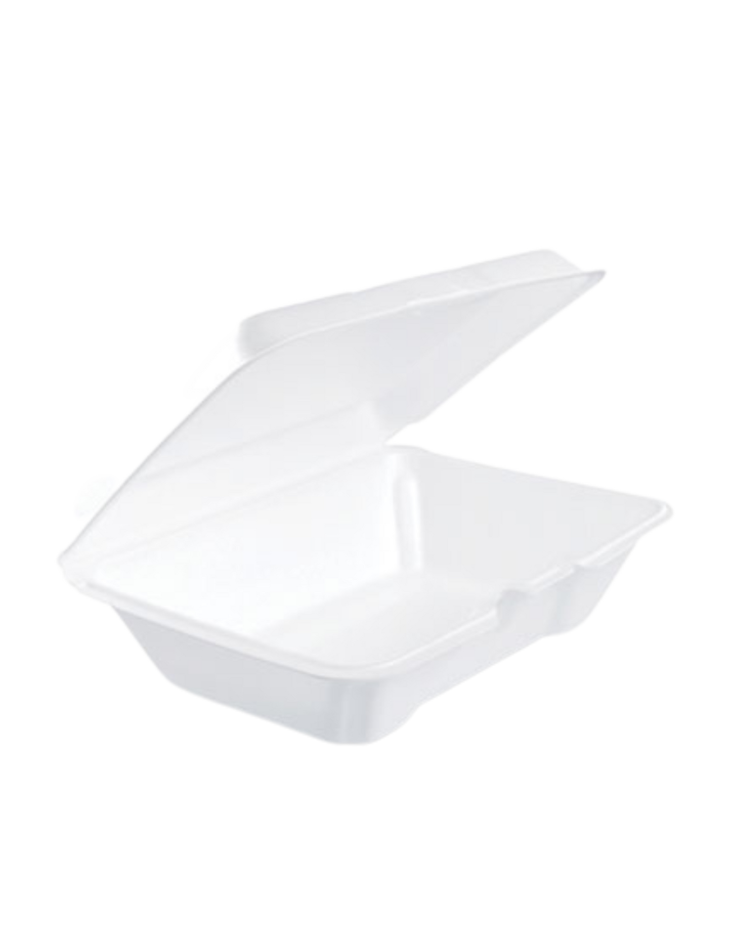 Foam Hinged Lid Containers, 1-Compartment, 6.4 x 9.3 x 2.9, , 200/Carton WHITE