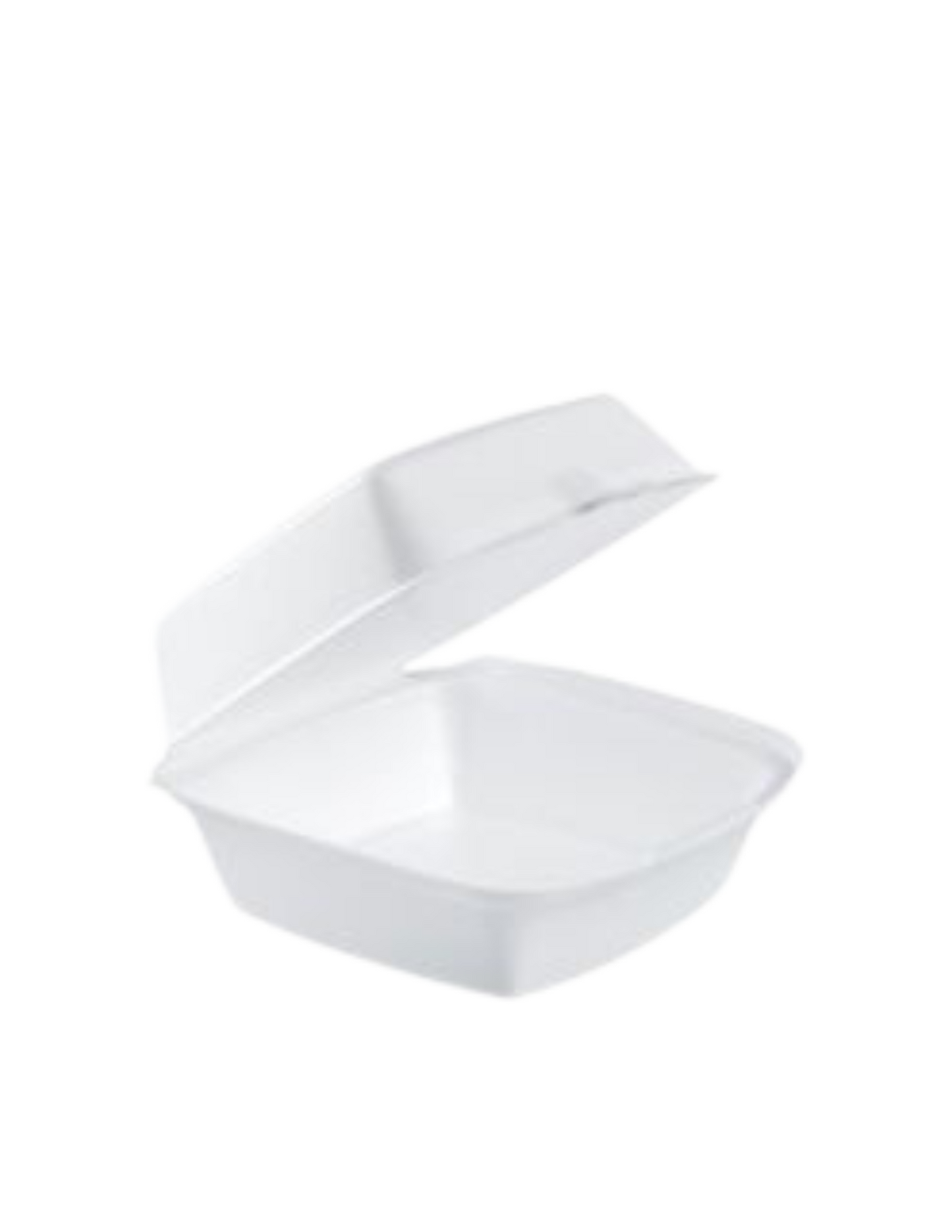 Foam Hinged (Non-Perf) 6" Large Sandwich 5 7/8 x 6 x 3 4 / 125 cs White