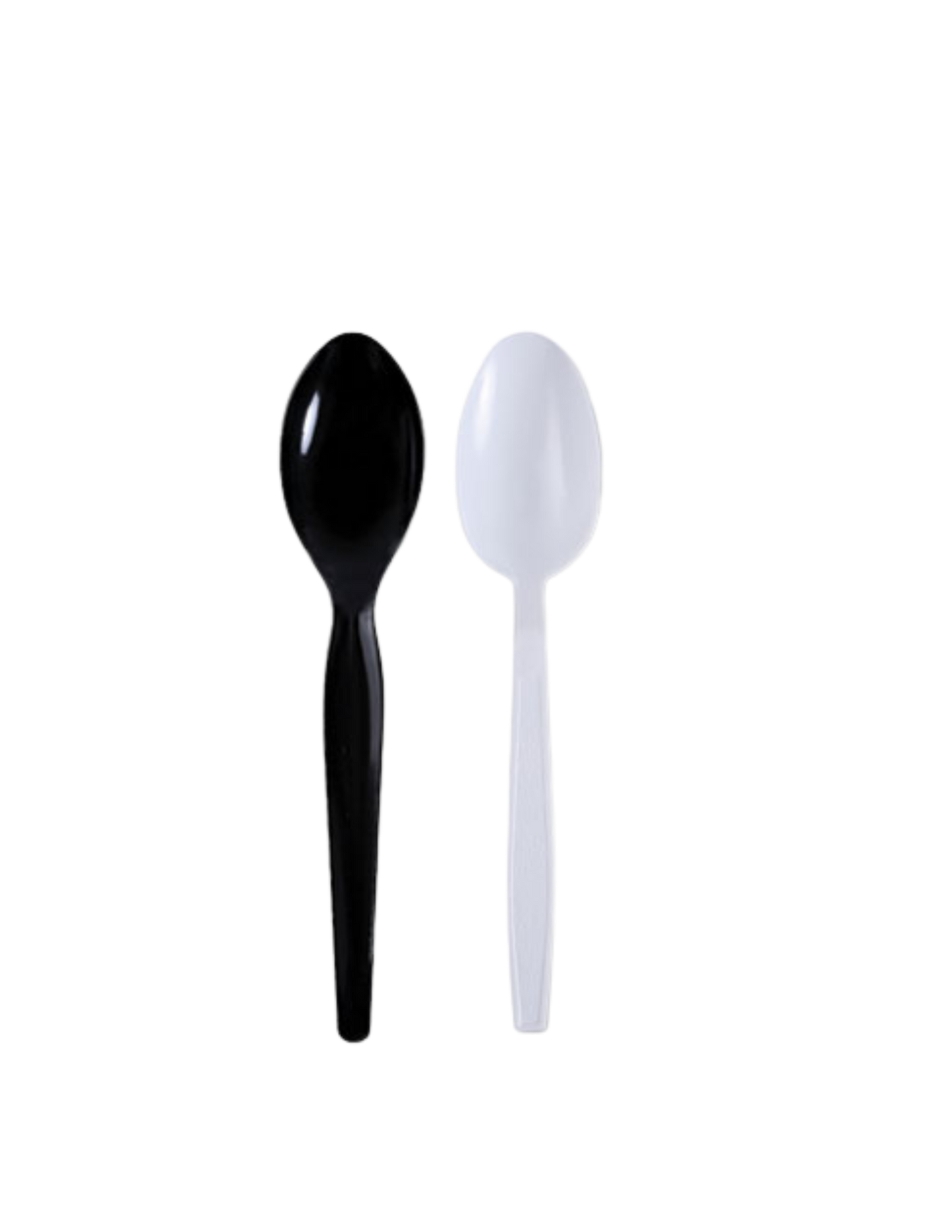 Heavyweight Wrapped Polystyrene Cutlery, Teaspoon,1,000/Carton Color - Black & White