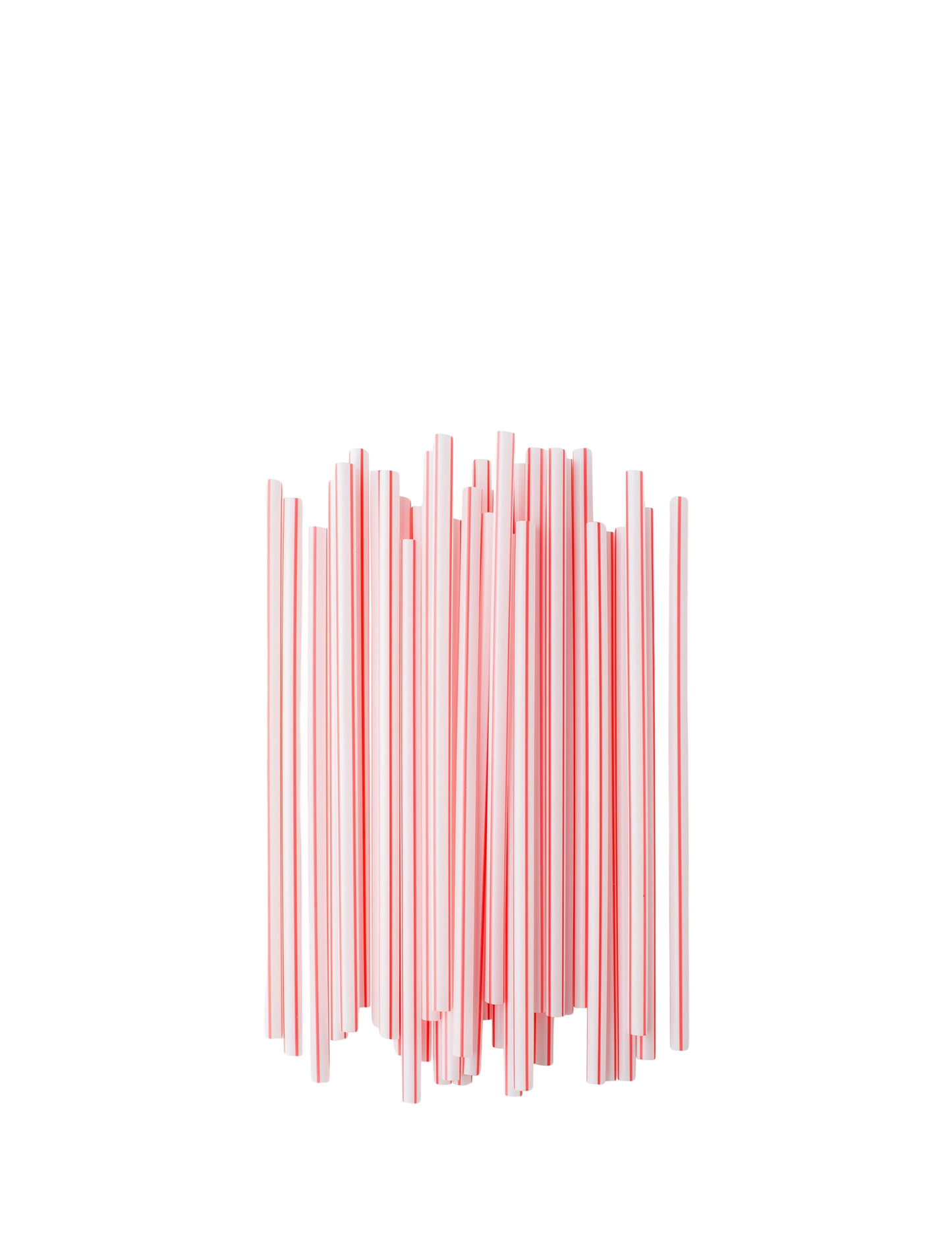 Wrapped Jumbo Straws, 7.75", Plastic, White/Red Stripe, 400/Pack, 25 Packs/Carton