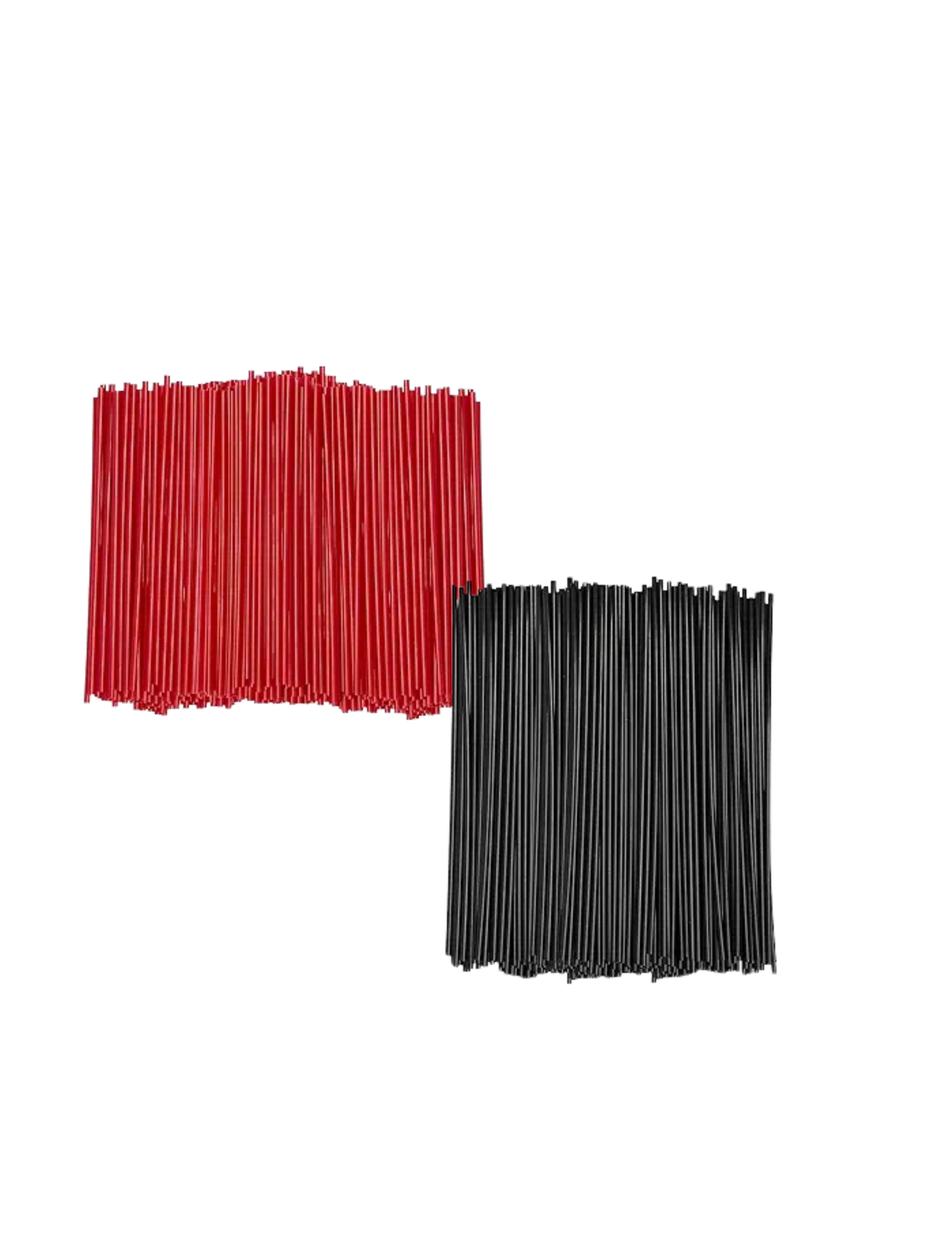 Single-Tube Stir-Straws, 5.25", Polypropylene, 1,000/Pack, 10 Packs/Carton Color - Black or Red