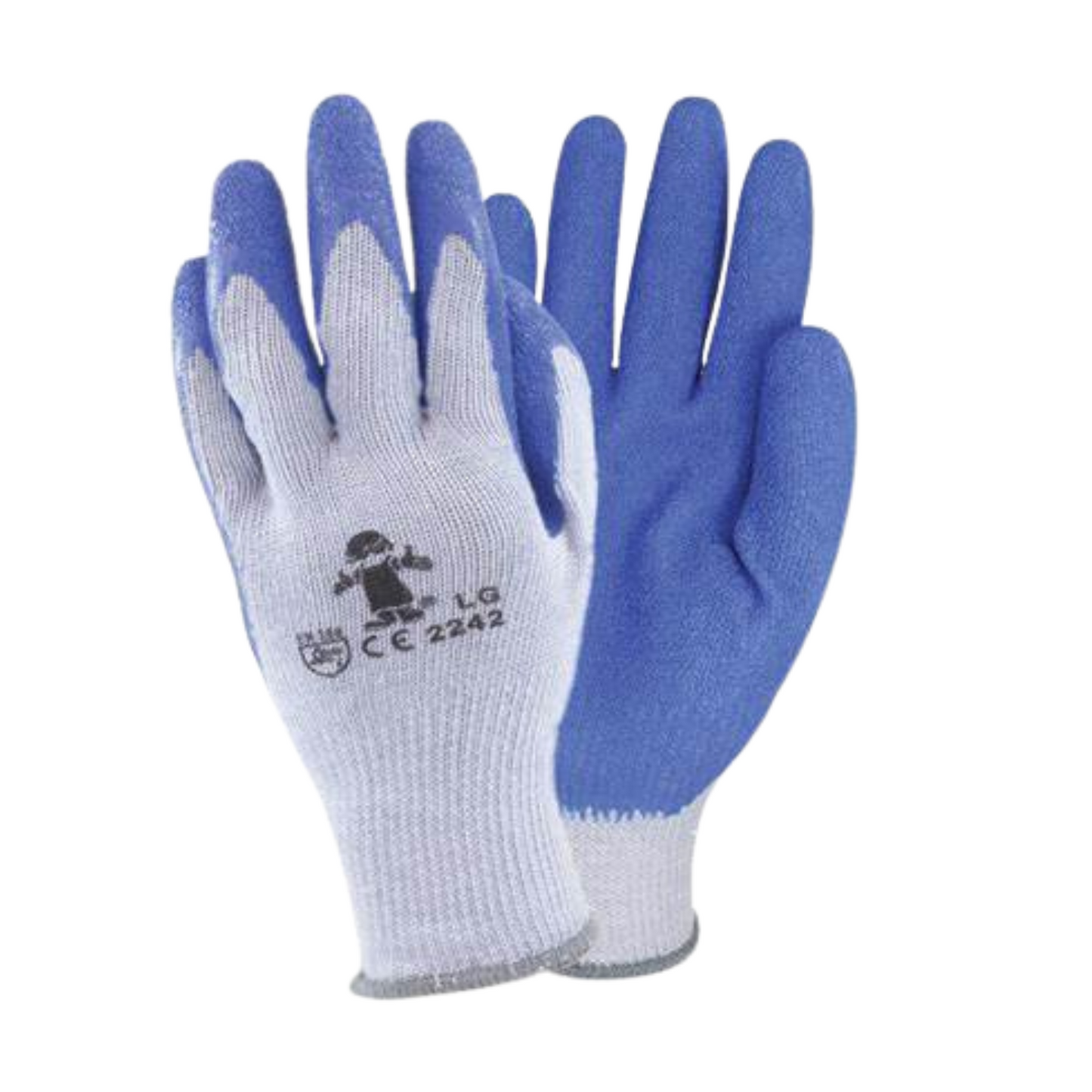 Blue/Gray Coated Knit Gloves ( SOLD PER DOZEN)