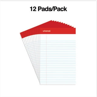 Universal Perforated Ruled Writing Pad 5x8