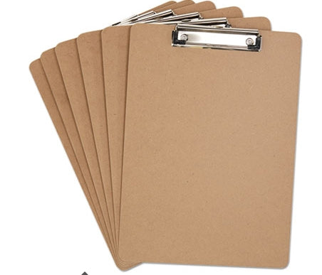 Universal Hardboard Clipboard 6 pk