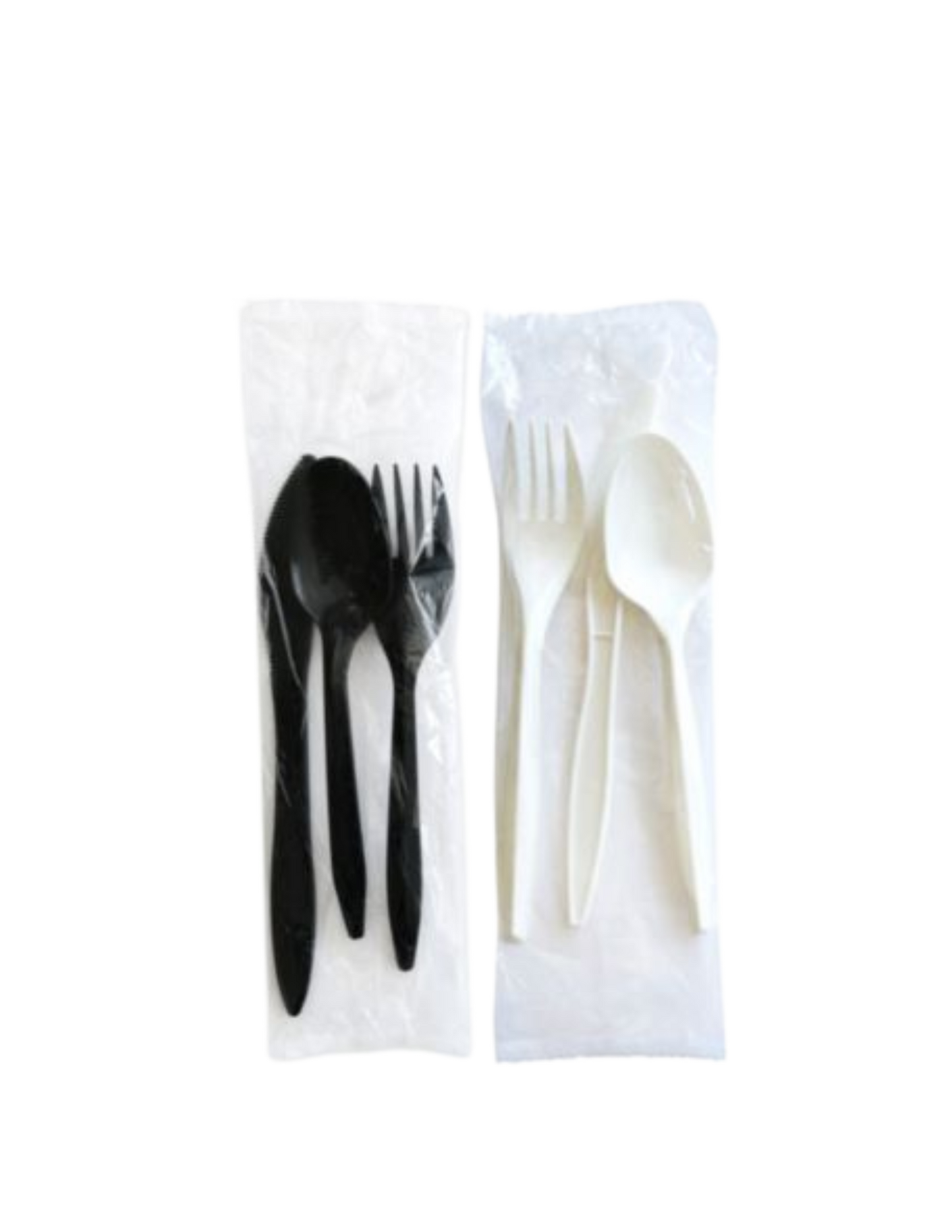 Three-Piece Cutlery Kit, Fork/Knife/Teaspoon, Polypropylene, , 250/Carton  Color - White or Black